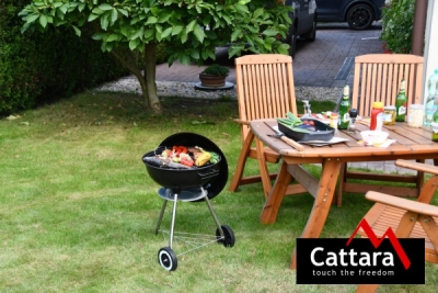 Gril na dřevěné uhlí kotlový Cattara BARI 46cm