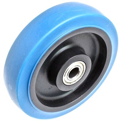 Kolo pro vozíky 125 x 30 mm, s ložisky a osou, nosnost 100 kg - ASTA A-W41BTPRWWA