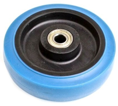 Kolo pro vozíky 125 x 30 mm, s ložisky a osou, nosnost 100 kg - ASTA A-W41BTPRWWA