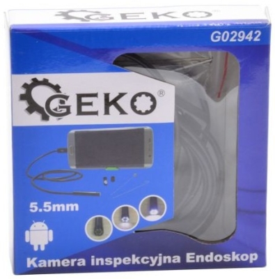 Inspekční kamera, endoskop 5,5mm, 2m, USB 2.0 GEKO G02942
