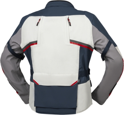 Bunda s laminovanou membránou iXS X2-111405-942-L TOURSTER-STX 1.0 X2-111405 světle šedá-modrá-červená L
