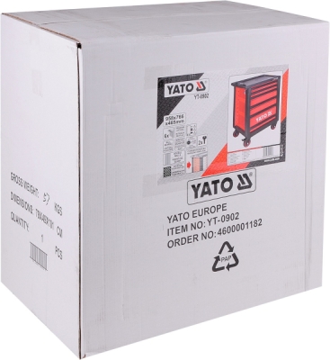 Yato YT-0902 servisní vozík se 6 zásuvkami a protiskluzovou deskou