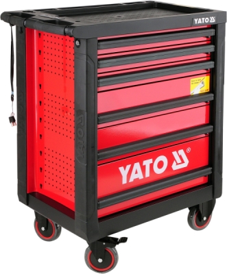 Yato YT-0902 servisní vozík se 6 zásuvkami a protiskluzovou deskou