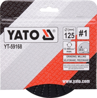 Rotační rašple úhlová jemná 125 mm typ 1 Yato YT-59168