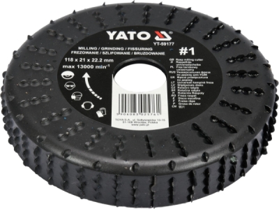 Rotační rašple frézovací univerzální 118 mm Yato YT-59177