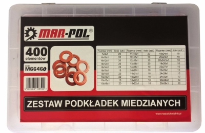 Měděná podložka, sada 400ks MAR-POL M66460
