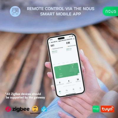 Nous D3Z Zigbee DIN Smart Spínací Modul 25A (1 kanál, s meraním spotreby)