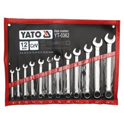 Yato Sada klíčů očkoplochých 12ks 8-24 mm