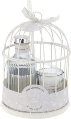 Sada dárková sklo 1 ks vonná svíčka + diffuser 100 ml 55x60 mm
