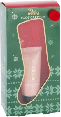 Dárková sada péče o nohy 1x 50ml tekuté mléko + 1x ponožky mix, barevná
