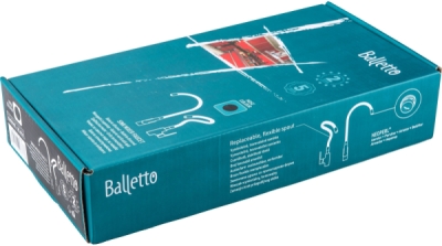 Baterie umyvadlová, stojánková s flexibilním ramínkem, 35mm, šedá Balletto