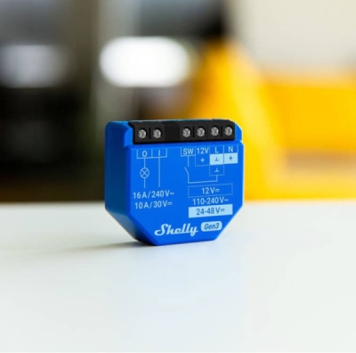 Shelly 1 Gen3 - spínací modul 1x 16A (WiFi, Bluetooth)