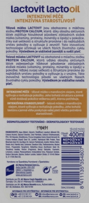 Lactovit Lactooil tělové mléko Intenzivní péče 400ml