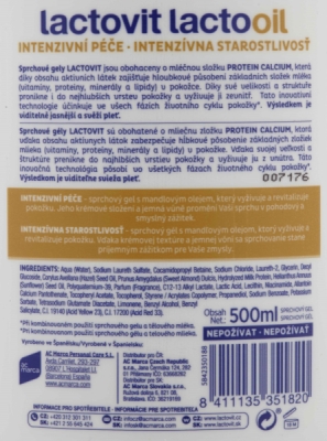 Lactovit Lactooil sprchový gel Intenzivní péče 500ml