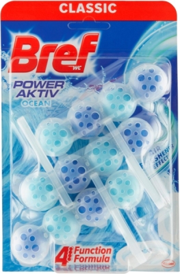 Bref Power Aktiv WC blok s vůní oceánu 3 x 50 g