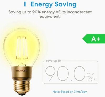 Meross Smart Wi-Fi LED Bulb with Dimmable Light - LED žárovka E27