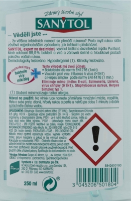 SANYTOL dezinfekční mýdlo Purifiant 250ml