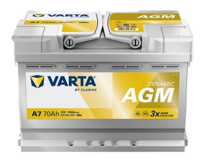 Autobaterie Varta Silver Dynamic AGM 12V, 70Ah, 760A, A7