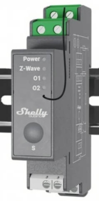 Shelly Qubino Wave Pro 2 - spínací modul 2x 16A, Z-Wave