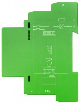 Shelly Pro Dimmer 1PM - stmívací modul, Wi-Fi, LAN, Bluetooth