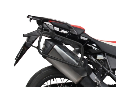 Kompletní sada bočních černých hliníkových kufrů SHAD 130.kitTERRAside-4B TERRA BLACK 36L/47L , včetně montážní sady SHAD HONDA CRF 1000 Africa Twin