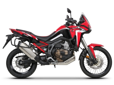 Kompletní sada bočních černých hliníkových kufrů SHAD 130.kitTERRAside-2B TERRA BLACK 36L/47L , včetně montážní sady SHAD HONDA CRF 1100 Africa Twin