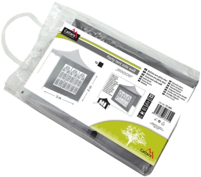 Bočnice pro párty stan WINDOW 2x3m 420D šedá WATERPROOF Cattara 13345