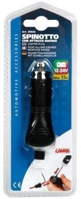 Zástrčka do zapalovače 12/24V 7,5A s LED kontrolkou 39043