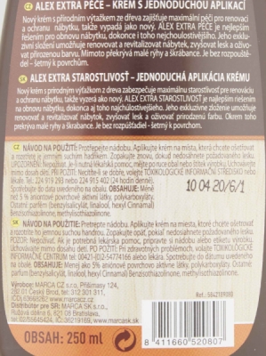 ALEX renovace nábytku extra péče, krém 250ml Citrusové plody