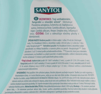 Sanytol dezinfekce na podlahy a plochy s vůní eukalyptu 5 l