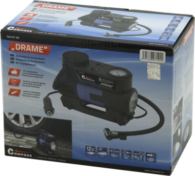 Kompresor 12V DRAME se světlem Compass 07192