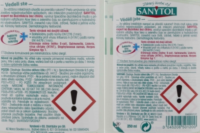 SANYTOL dezinfekční mýdlo hydratující 250ml