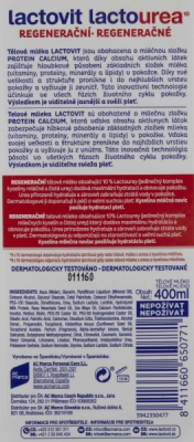 Lactovit lactourea tělové mléko 400ml Regenerační