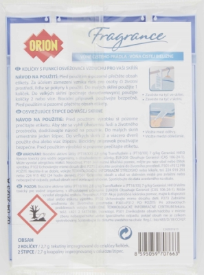 Orion fragrance kolíček proti molům - čisté prádlo
