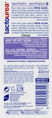 Lactovit Lactourea zpevňující tělové mléko 400 ml