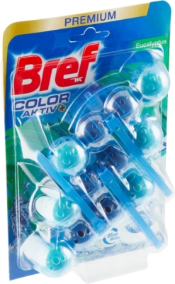 Bref Color Aktiv WC blok s vůní eukalyptu 3 x 50 g