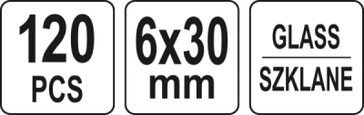 Sada skleněných pojistek 120 ks Yato YT-83130