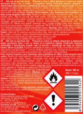 AVA MAX na sprchové kouty 500ml MR