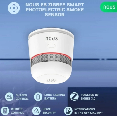 Nous E8 Zigbee Smart - kouřový Senzor, Zigbee 3.0