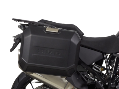 Kompletní sada bočních hliníkových kufrů SHAD 130.kitTERRAside-22 TERRA 36L/47L, včetně montážní sady SHAD KTM Super Adventure 1290 (R, S)