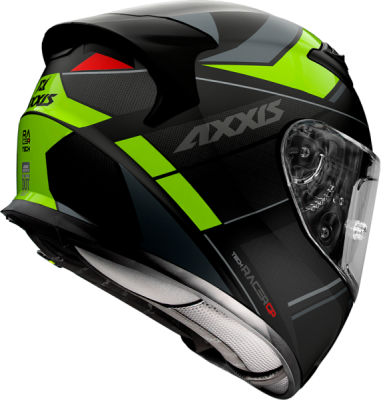 Integrální helma AXXIS 41048971356 GP RACER SV FIBER TECH matná fluo žlutá L