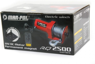 Elektrický lanový naviják 12V 1133kg 2500lbs MAR-POL