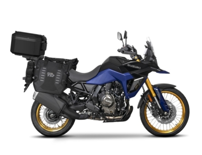 Kompletní sada sedlových brašen SHAD 130.kitTR40side-106 TERRA TR40 a hliníkového 55L vrchního kufru, včetně montážní sady SHAD SUZUKI V-STROM 800 DE