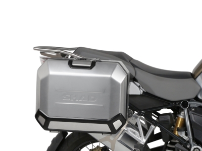 Kompletní sada bočních černých hliníkových kufrů SHAD 130.kitTERRAside-11B TERRA BLACK 36L/47L , včetně montážní sady SHAD BMW R 1200 GS/ R 1200 GS Adventure/ R