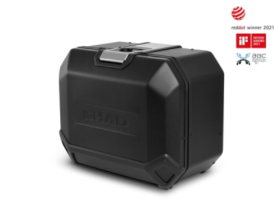 Kompletní sada bočních černých hliníkových kufrů SHAD 130.kitTERRAside-10B TERRA BLACK 36L/47L , včetně montážní sady SHAD TRIUMPH Tiger 800