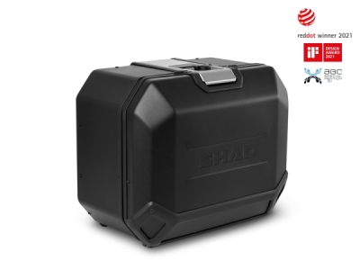Kompletní sada bočních černých hliníkových kufrů SHAD 130.kitTERRAside-32B TERRA BLACK 47L/47L , včetně montážní sady SHAD HONDA NC 750 X