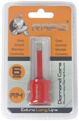 Diamantový korunkový vrták s otvorem ⌀6 mm M14 RAPID M22750