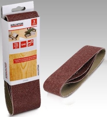 Brusný pás 75 x 533 G60 3ks Kreator KRT242004
