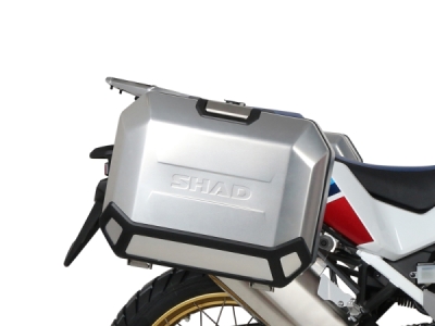Kompletní sada bočních hliníkových kufrů SHAD 130.kitTERRAside-3 TERRA 36L/47L, včetně montážní sady SHAD HONDA CRF 1100 Africa Twin