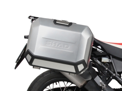 Kompletní sada bočních hliníkových kufrů SHAD 130.kitTERRAside-4 TERRA 36L/47L, včetně montážní sady SHAD HONDA CRF 1000 Africa Twin